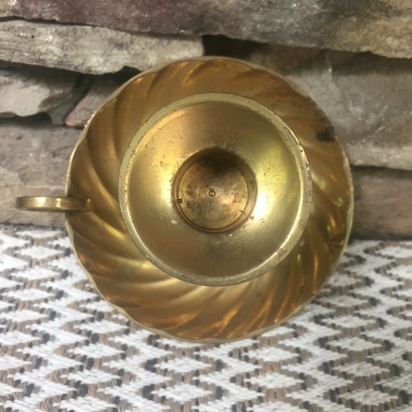Brass Candle Holder Chamberstick India Boho - Picture 7 of 10